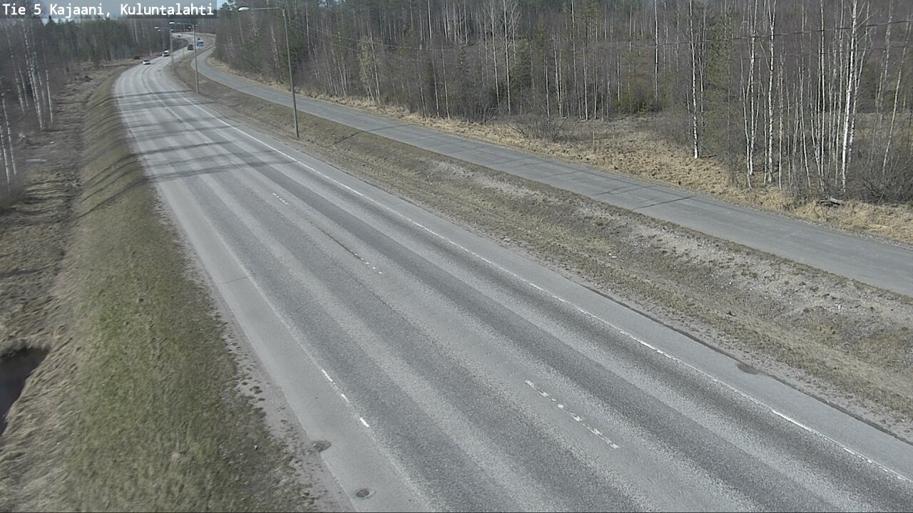 Weather Camera Image Väg 5 Kajaani, Kuluntalahti, Kajaani, Kainuu