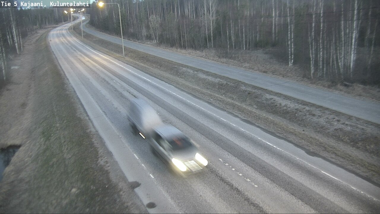 Weather Camera Image Väg 5 Kajaani, Kuluntalahti, Kajaani, Kainuu