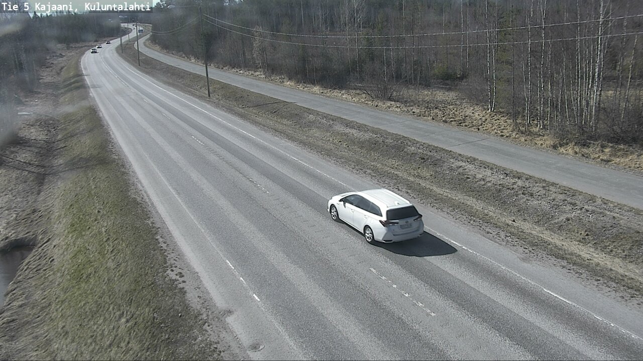 Weather Camera Image Väg 5 Kajaani, Kuluntalahti, Kajaani, Kainuu