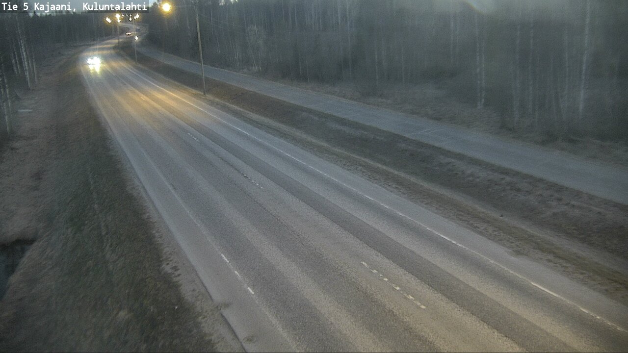 Weather Camera Image Väg 5 Kajaani, Kuluntalahti, Kajaani, Kainuu