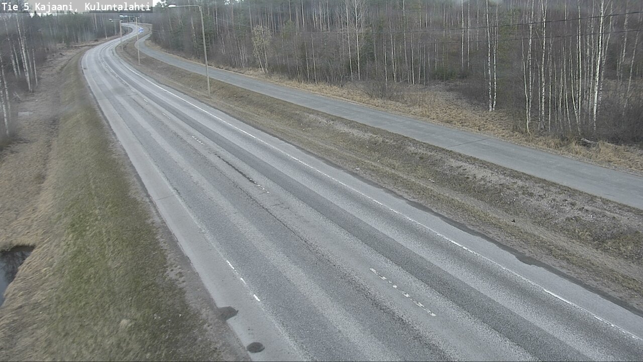 Weather Camera Image Väg 5 Kajaani, Kuluntalahti, Kajaani, Kainuu