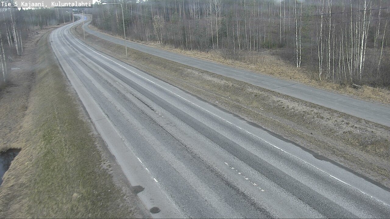 Weather Camera Image Väg 5 Kajaani, Kuluntalahti, Kajaani, Kainuu
