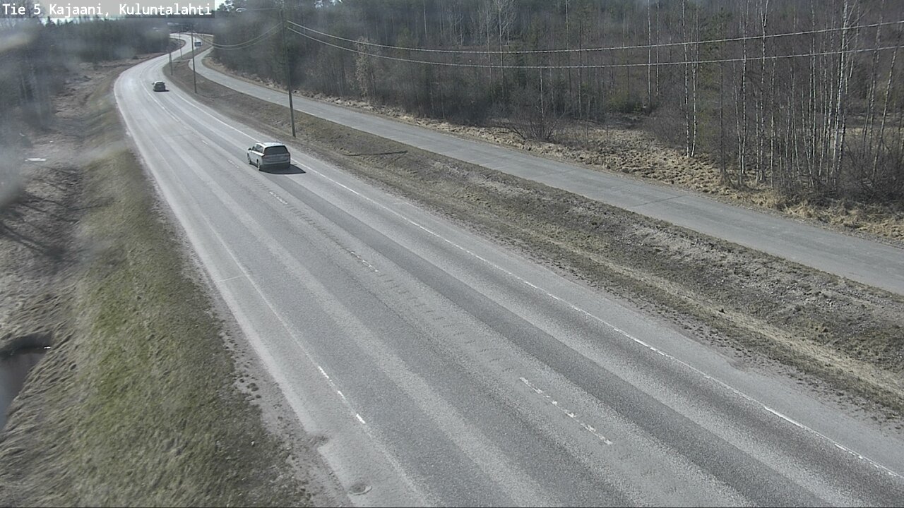 Weather Camera Image Väg 5 Kajaani, Kuluntalahti, Kajaani, Kainuu