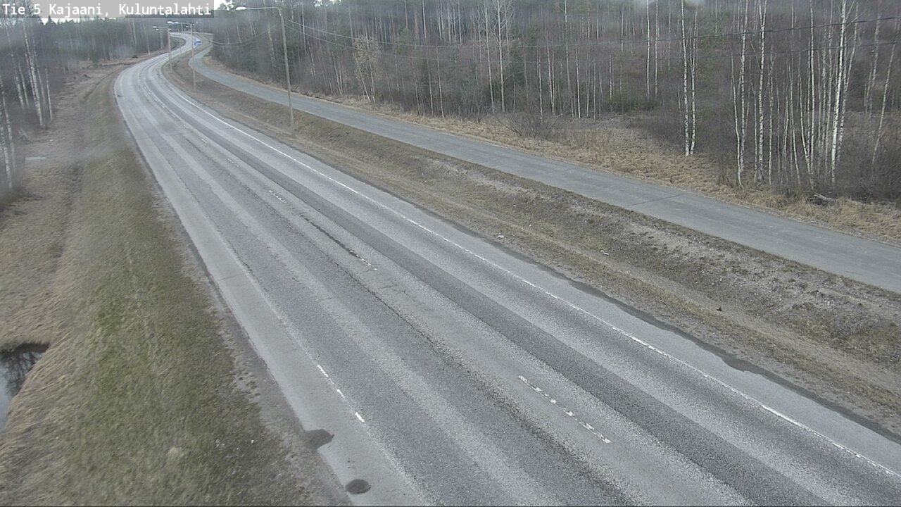 Weather Camera Image Väg 5 Kajaani, Kuluntalahti, Kajaani, Kainuu