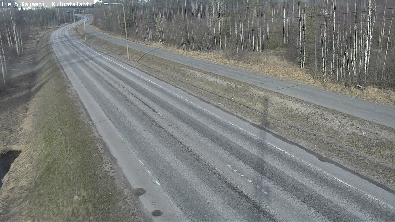 Weather Camera Image Väg 5 Kajaani, Kuluntalahti, Kajaani, Kainuu