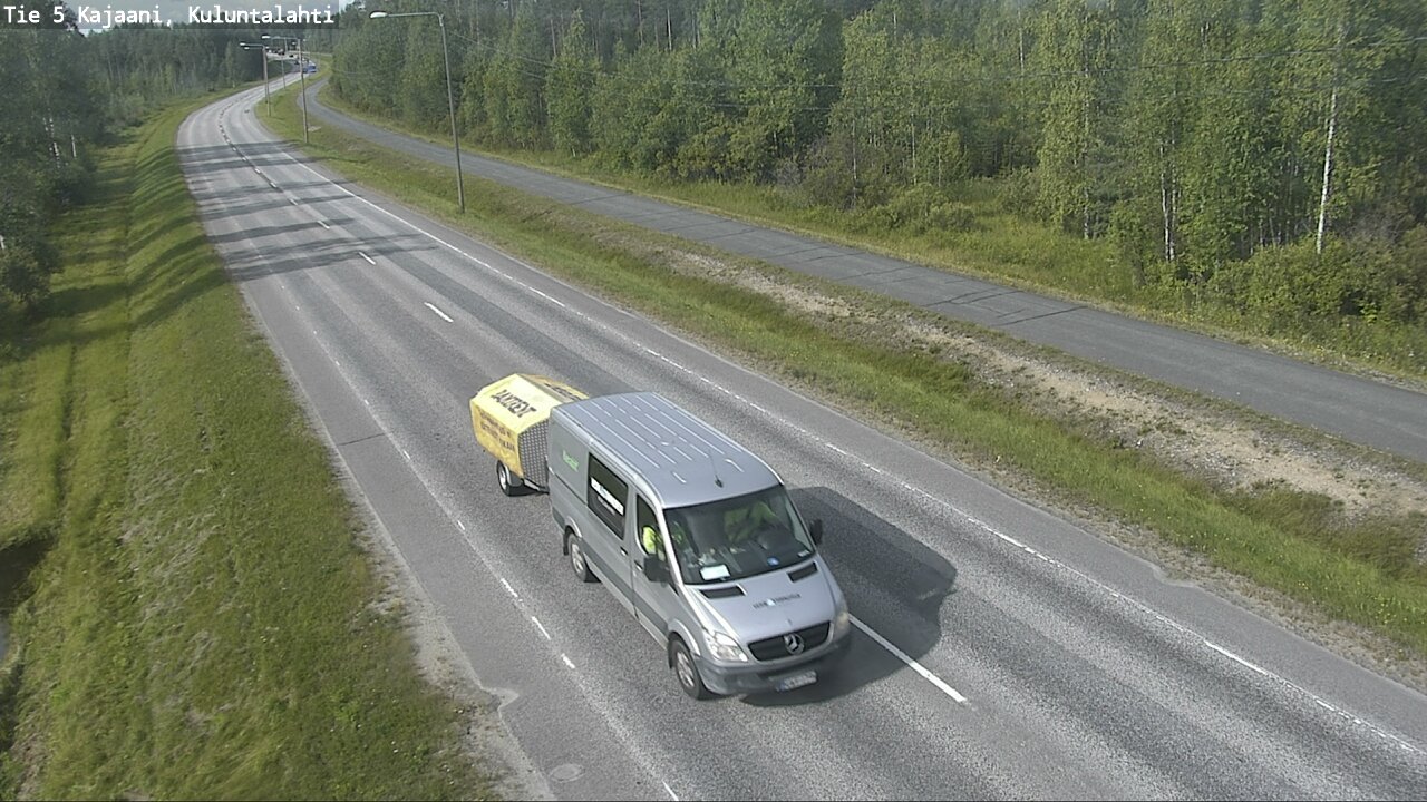 Weather Camera Image Väg 5 Kajaani, Kuluntalahti, Kajaani, Kainuu