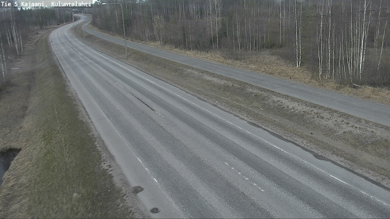 Weather Camera Image Väg 5 Kajaani, Kuluntalahti, Kajaani, Kainuu