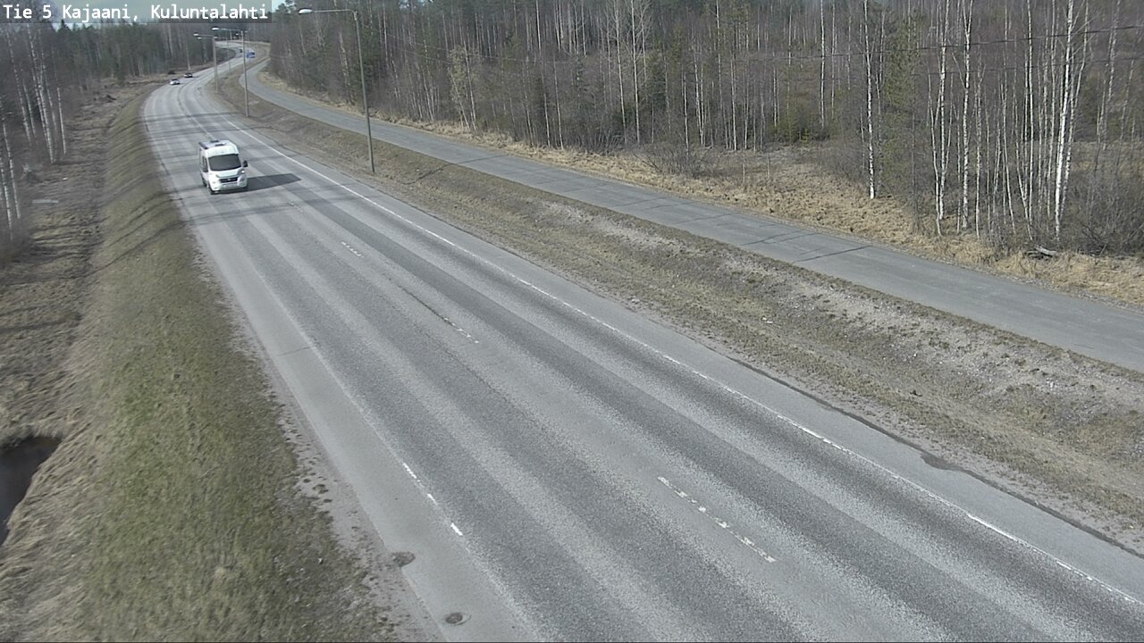 Weather Camera Image Väg 5 Kajaani, Kuluntalahti, Kajaani, Kainuu