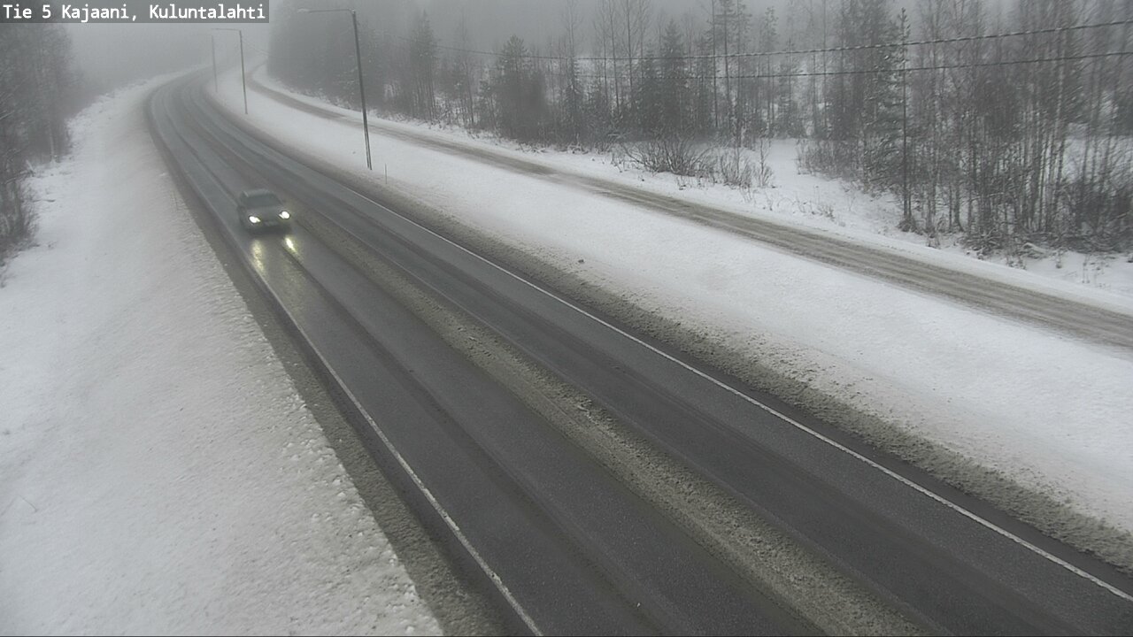 Weather Camera Image Väg 5 Kajaani, Kuluntalahti, Kajaani, Kainuu