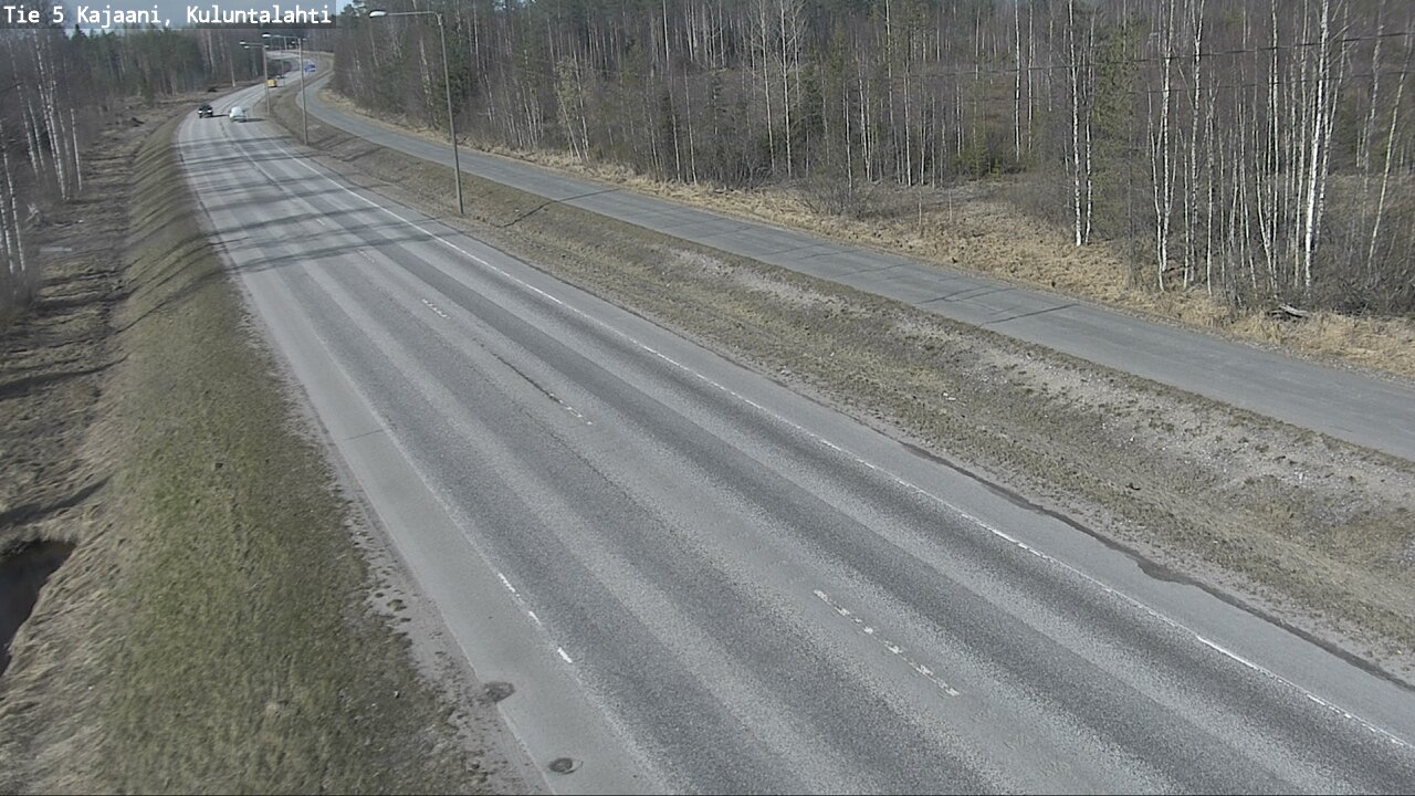Weather Camera Image Väg 5 Kajaani, Kuluntalahti, Kajaani, Kainuu
