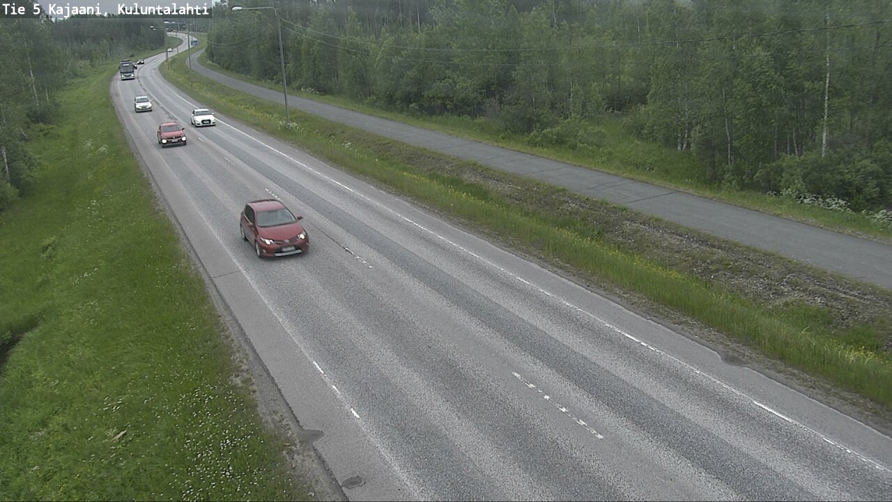 Weather Camera Image Väg 5 Kajaani, Kuluntalahti, Kajaani, Kainuu