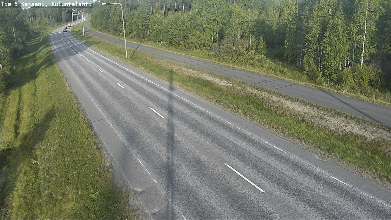 Weather Camera Image Väg 5 Kajaani, Kuluntalahti, Kajaani, Kainuu