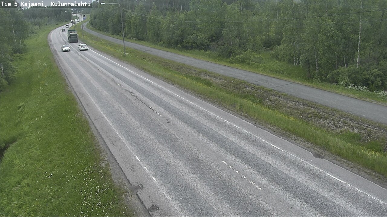 Weather Camera Image Väg 5 Kajaani, Kuluntalahti, Kajaani, Kainuu