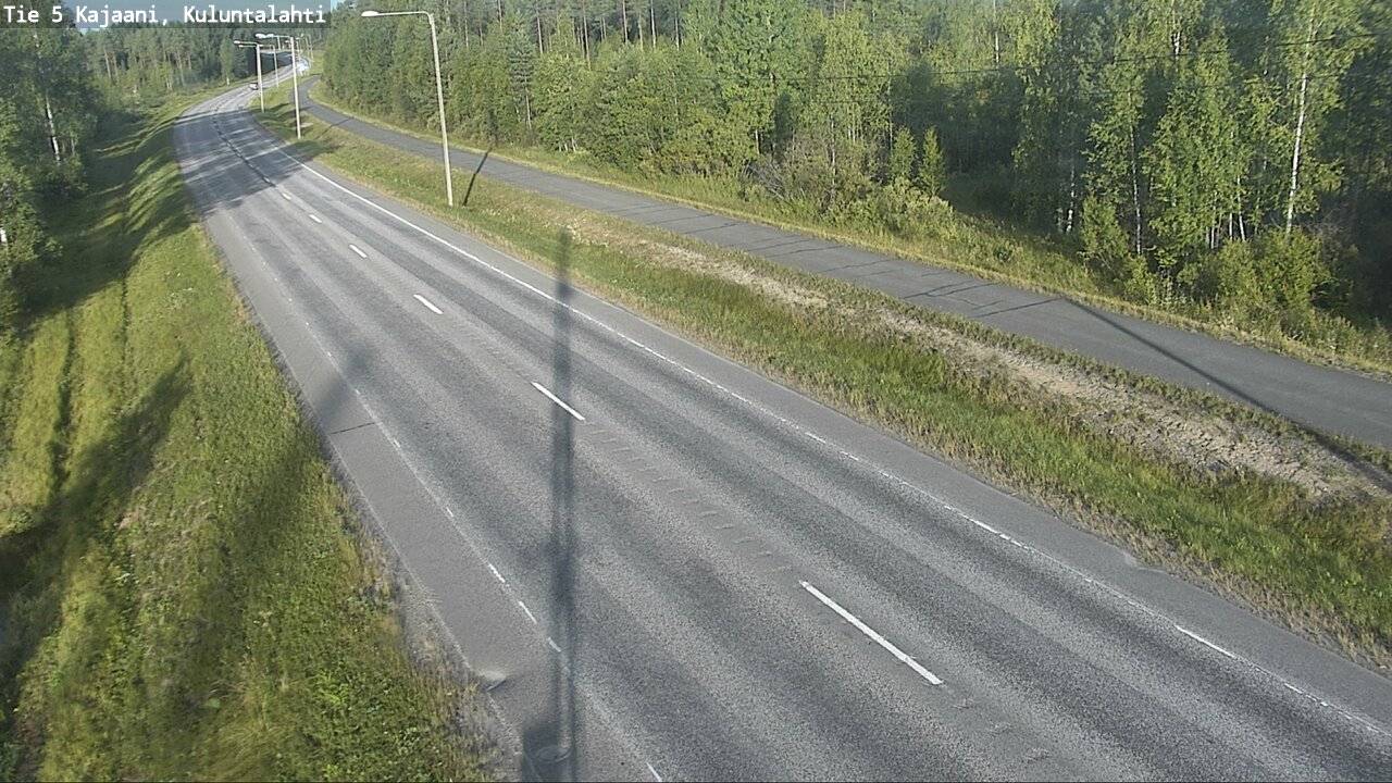 Weather Camera Image Väg 5 Kajaani, Kuluntalahti, Kajaani, Kainuu