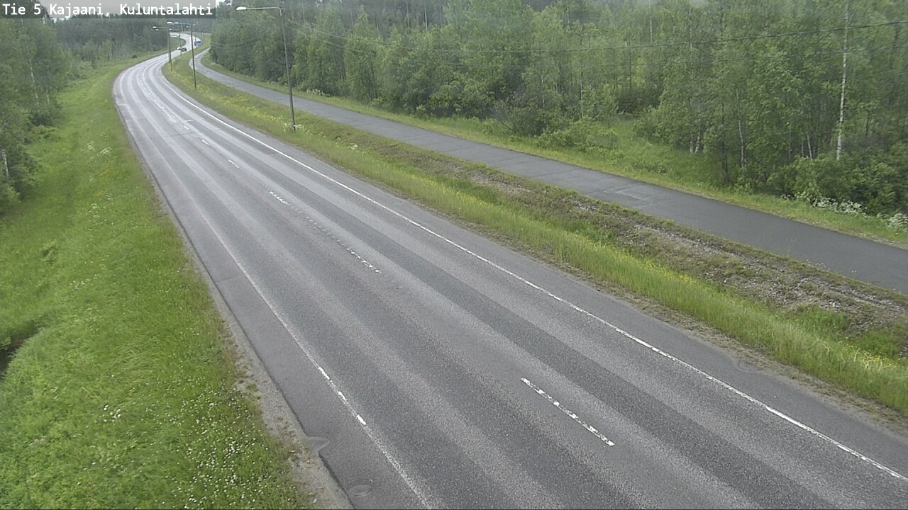 Weather Camera Image Väg 5 Kajaani, Kuluntalahti, Kajaani, Kainuu