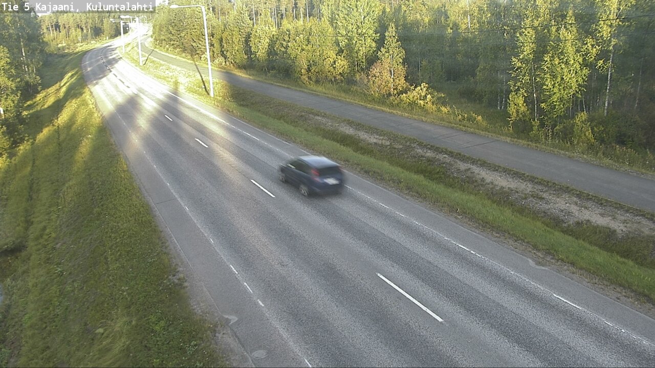 Weather Camera Image Väg 5 Kajaani, Kuluntalahti, Kajaani, Kainuu