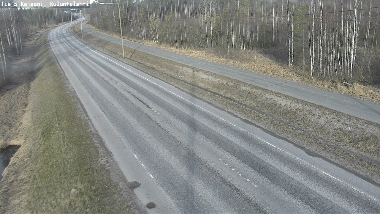 Weather Camera Image Väg 5 Kajaani, Kuluntalahti, Kajaani, Kainuu