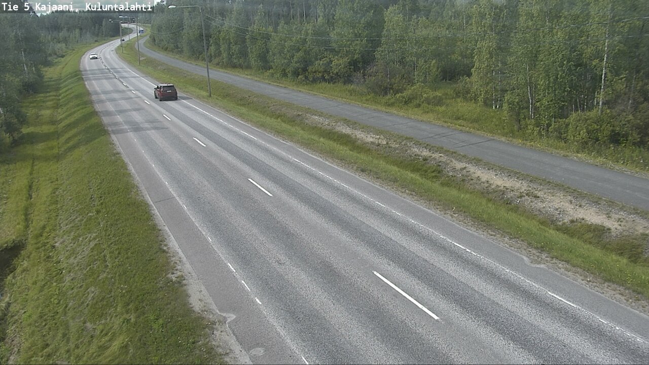 Weather Camera Image Väg 5 Kajaani, Kuluntalahti, Kajaani, Kainuu