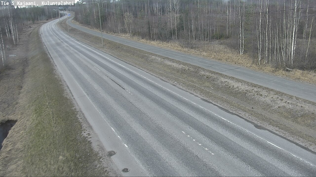 Weather Camera Image Väg 5 Kajaani, Kuluntalahti, Kajaani, Kainuu