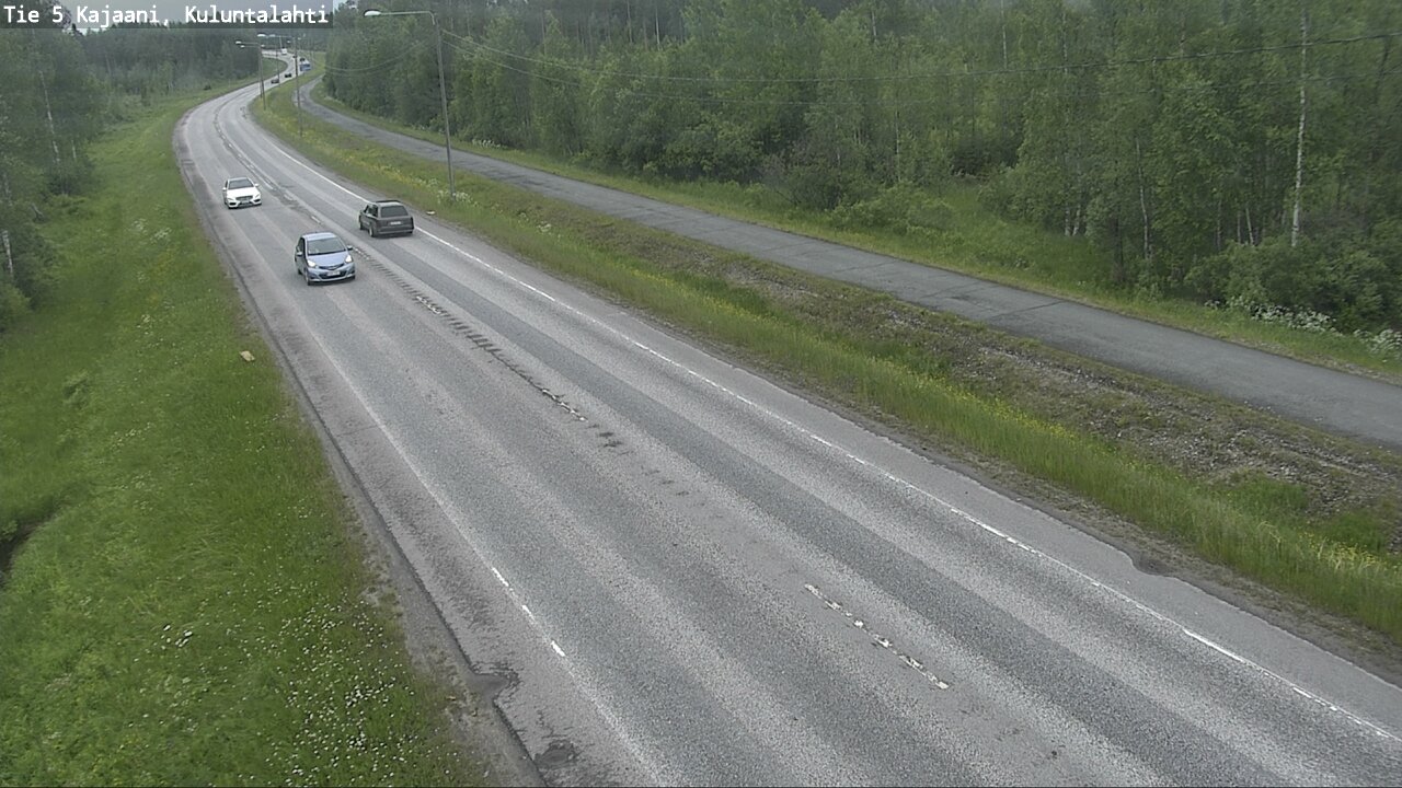 Weather Camera Image Väg 5 Kajaani, Kuluntalahti, Kajaani, Kainuu
