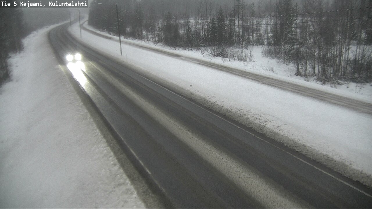 Weather Camera Image Väg 5 Kajaani, Kuluntalahti, Kajaani, Kainuu