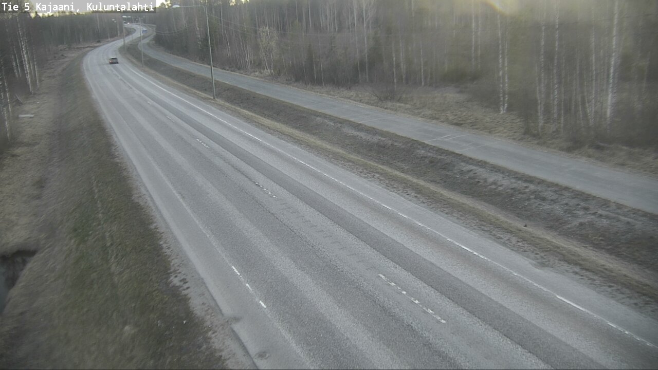 Weather Camera Image Väg 5 Kajaani, Kuluntalahti, Kajaani, Kainuu