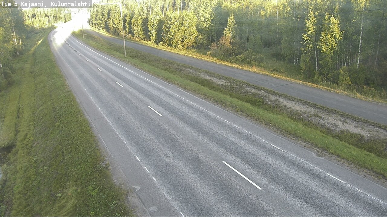 Weather Camera Image Väg 5 Kajaani, Kuluntalahti, Kajaani, Kainuu