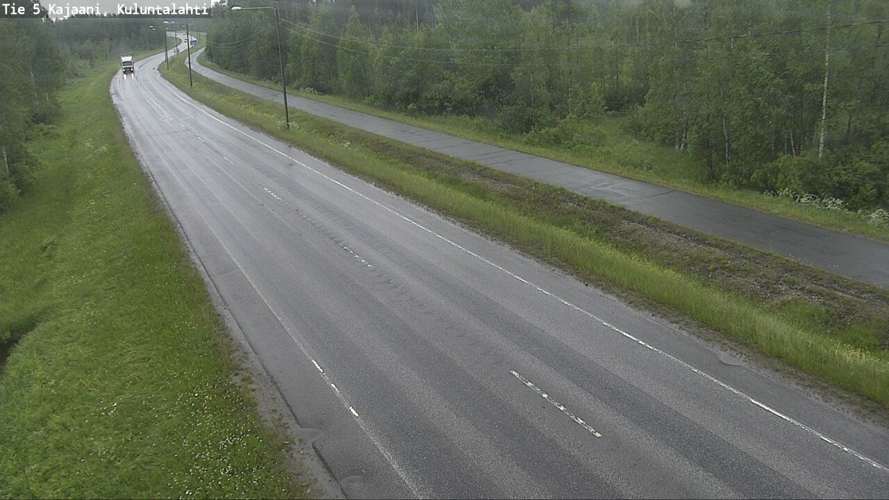 Weather Camera Image Väg 5 Kajaani, Kuluntalahti, Kajaani, Kainuu