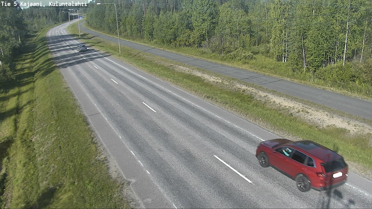 Weather Camera Image Väg 5 Kajaani, Kuluntalahti, Kajaani, Kainuu