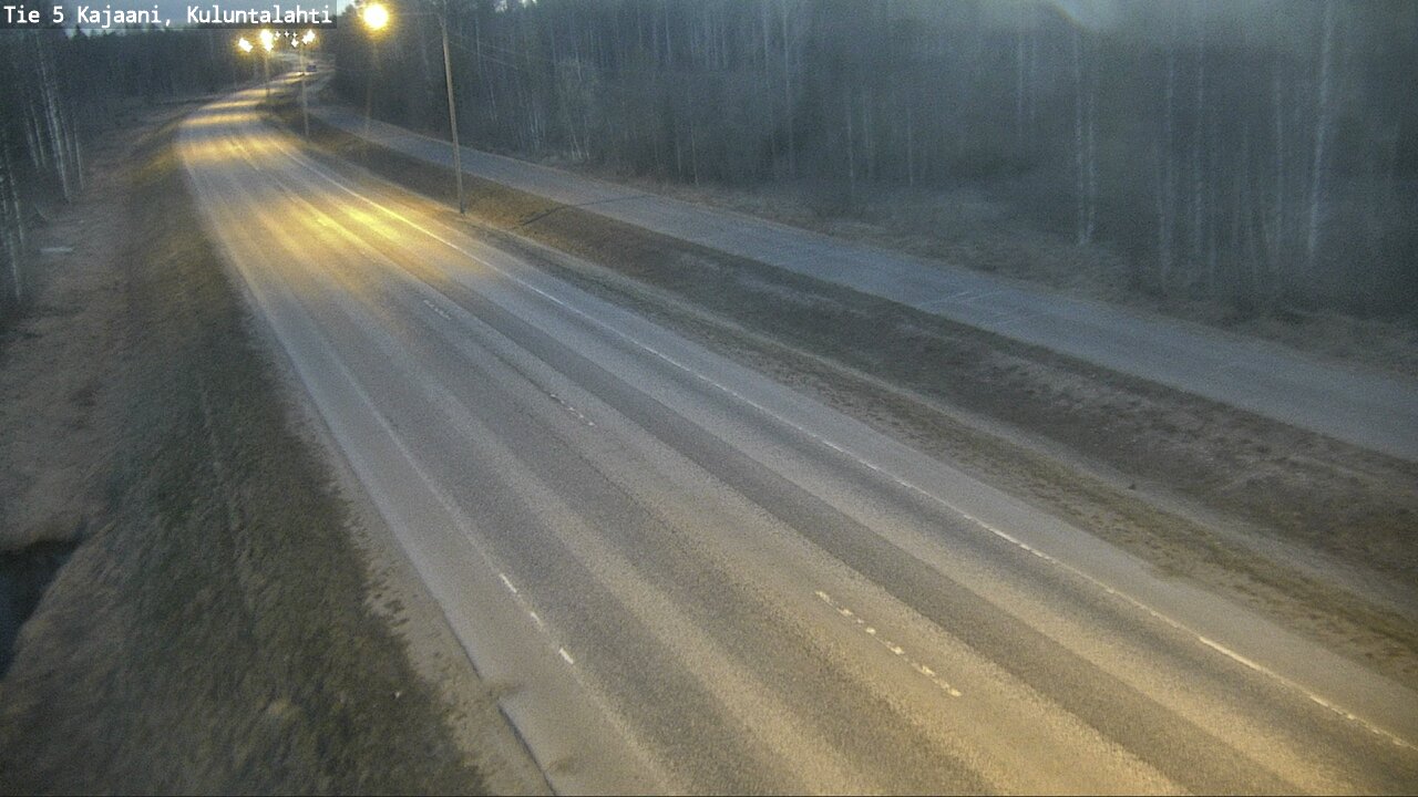 Weather Camera Image Väg 5 Kajaani, Kuluntalahti, Kajaani, Kainuu