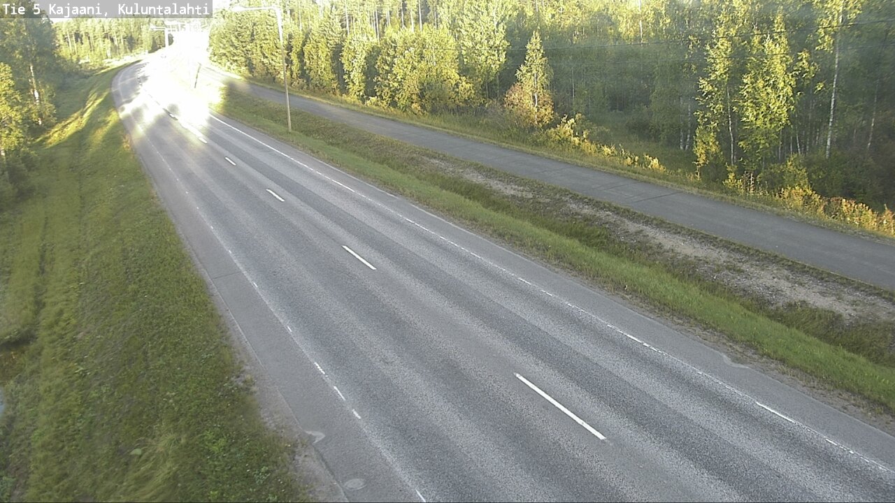 Weather Camera Image Väg 5 Kajaani, Kuluntalahti, Kajaani, Kainuu