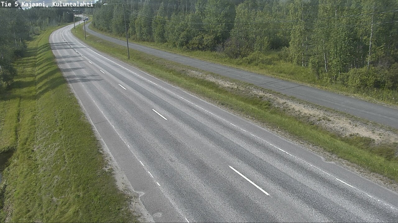 Weather Camera Image Väg 5 Kajaani, Kuluntalahti, Kajaani, Kainuu