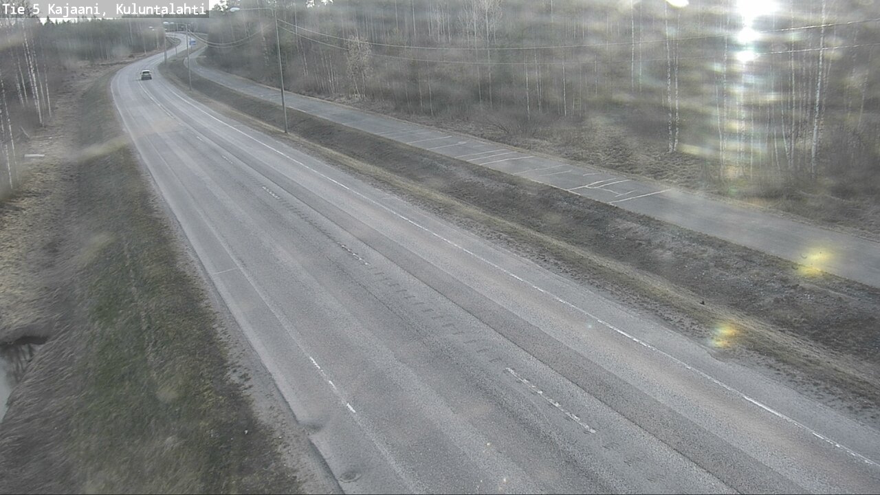 Weather Camera Image Väg 5 Kajaani, Kuluntalahti, Kajaani, Kainuu