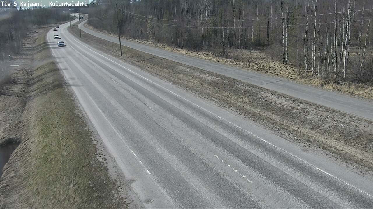 Weather Camera Image Väg 5 Kajaani, Kuluntalahti, Kajaani, Kainuu