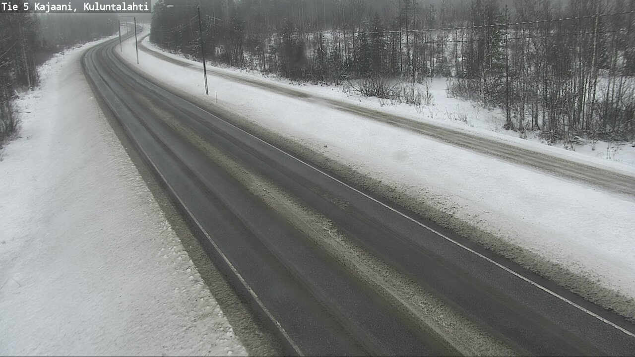 Weather Camera Image Väg 5 Kajaani, Kuluntalahti, Kajaani, Kainuu