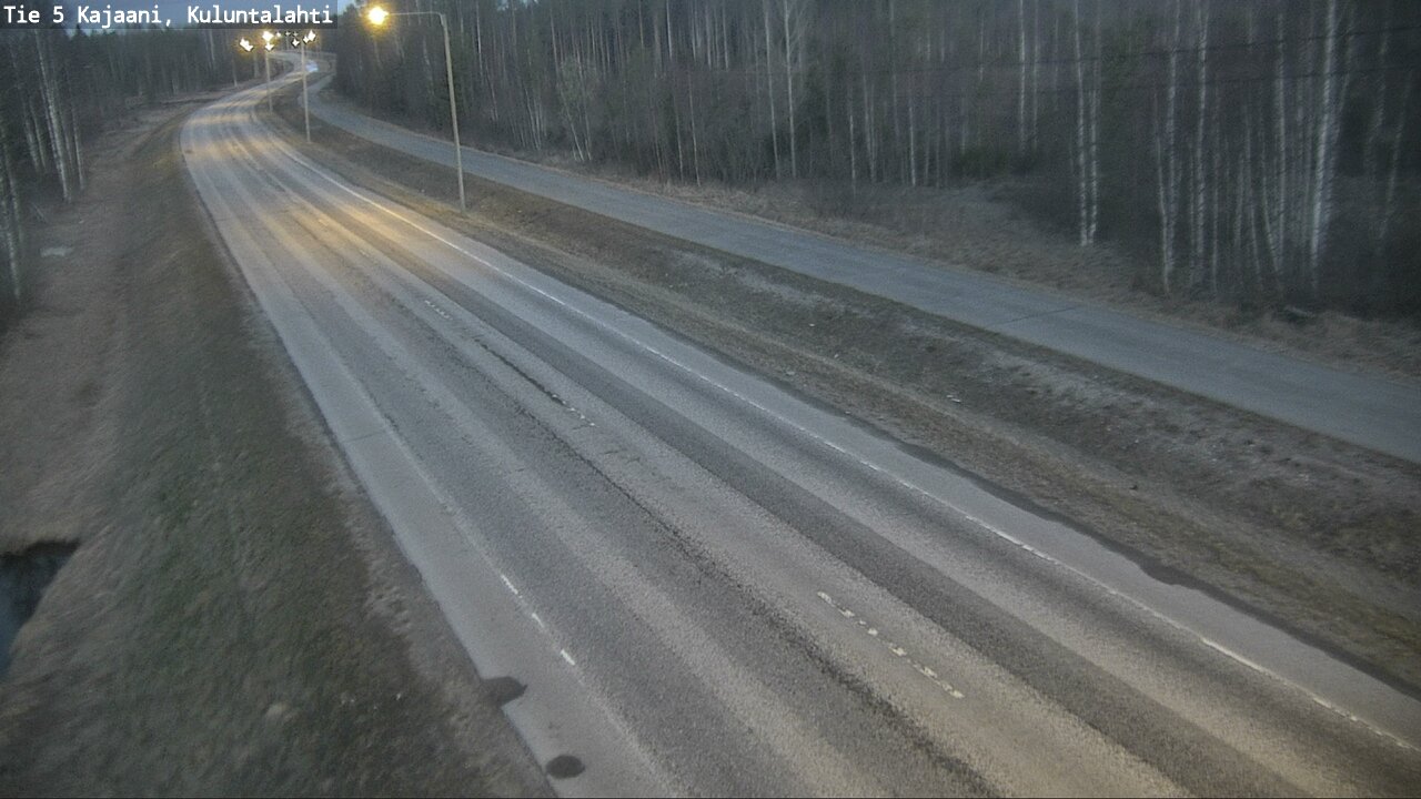 Weather Camera Image Väg 5 Kajaani, Kuluntalahti, Kajaani, Kainuu