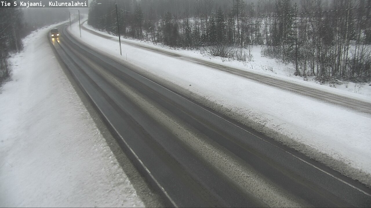 Weather Camera Image Väg 5 Kajaani, Kuluntalahti, Kajaani, Kainuu