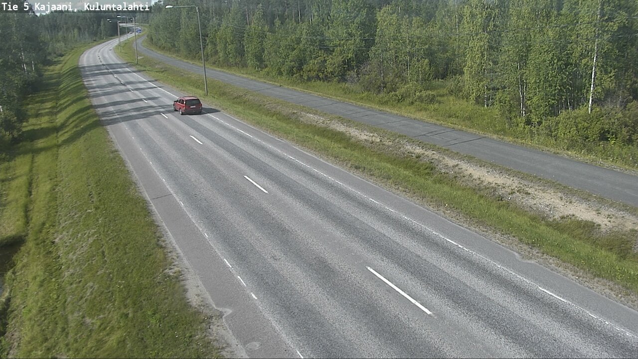 Weather Camera Image Väg 5 Kajaani, Kuluntalahti, Kajaani, Kainuu