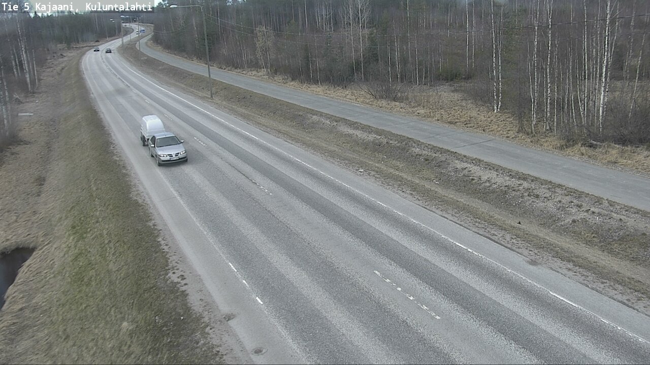 Weather Camera Image Väg 5 Kajaani, Kuluntalahti, Kajaani, Kainuu