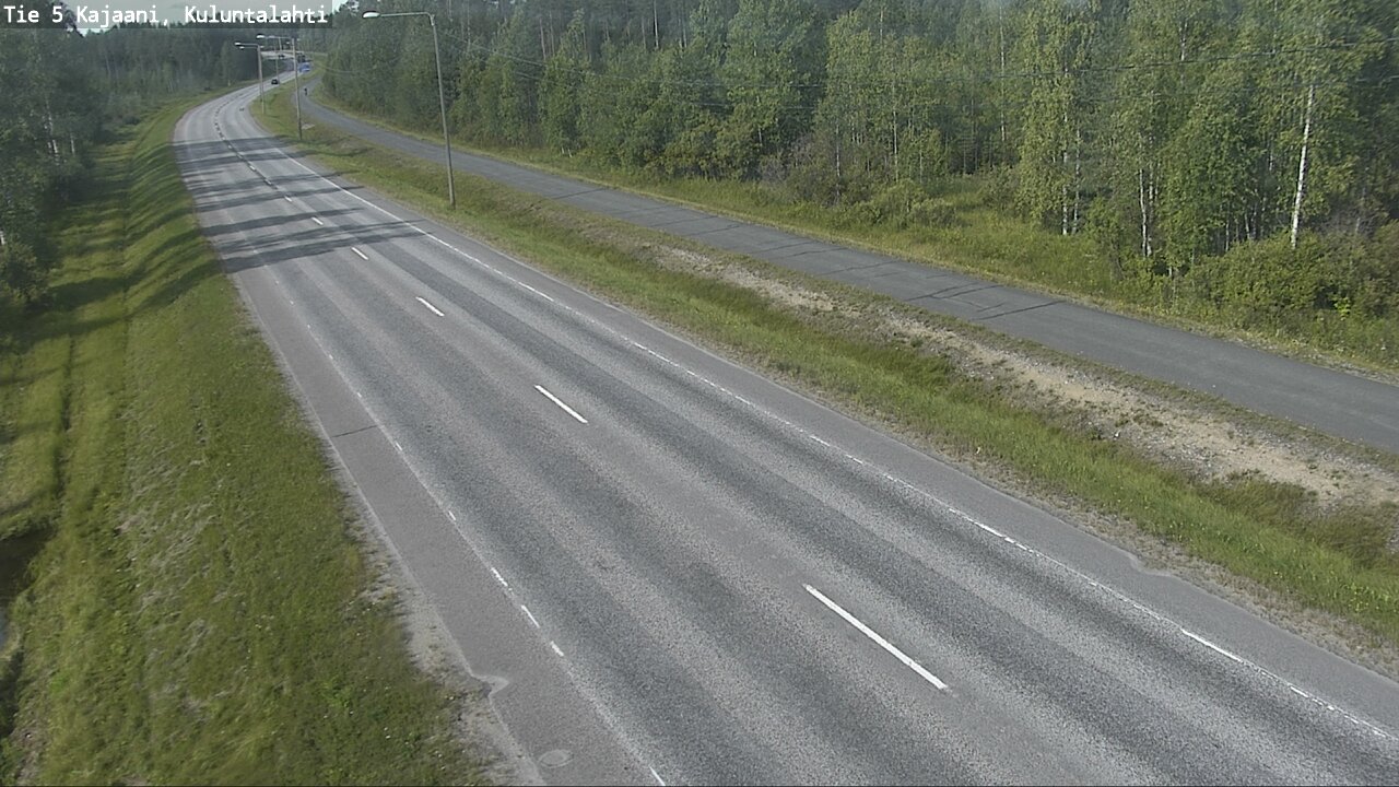 Weather Camera Image Väg 5 Kajaani, Kuluntalahti, Kajaani, Kainuu