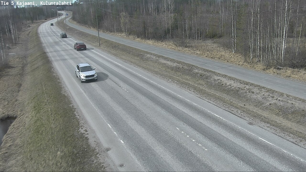 Weather Camera Image Väg 5 Kajaani, Kuluntalahti, Kajaani, Kainuu
