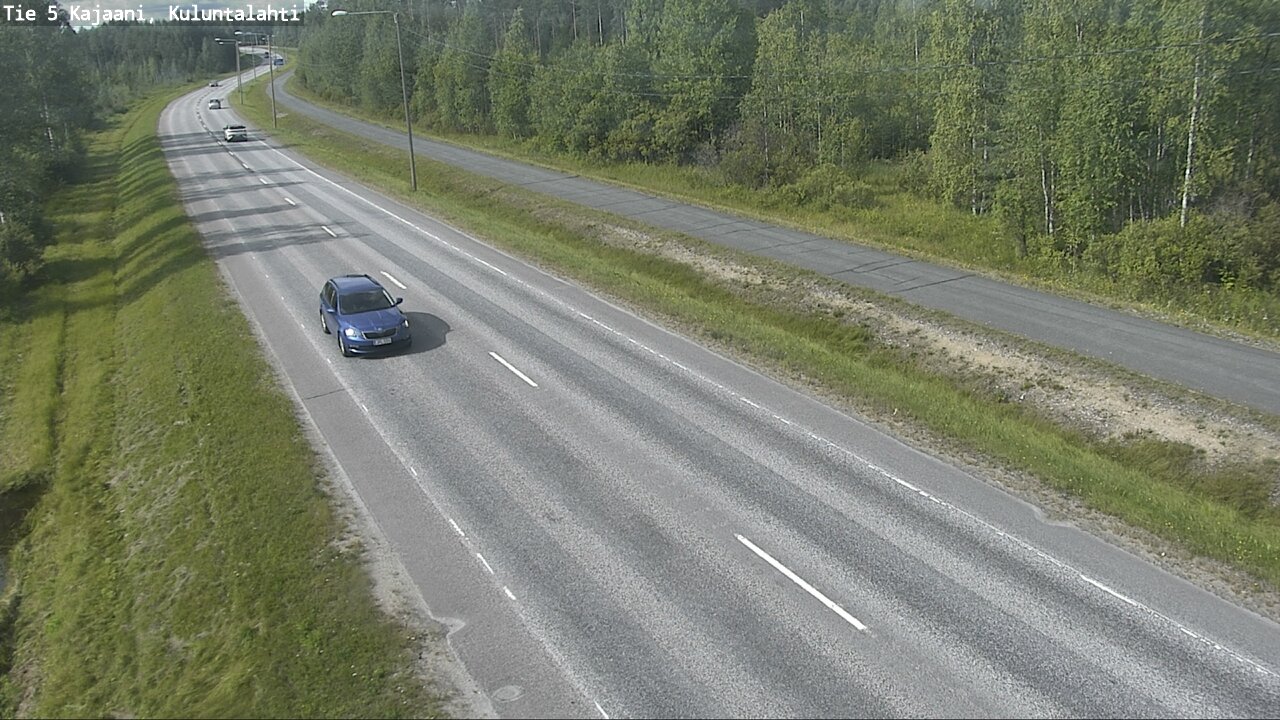 Weather Camera Image Väg 5 Kajaani, Kuluntalahti, Kajaani, Kainuu
