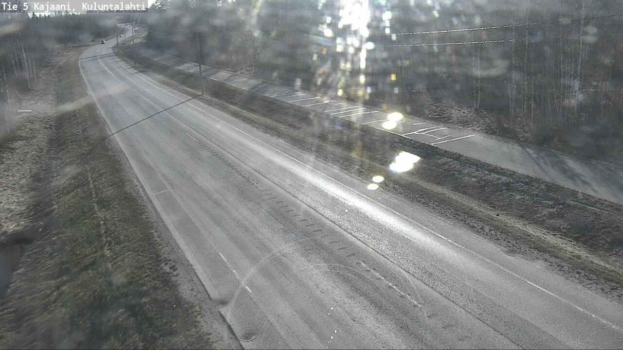 Weather Camera Image Väg 5 Kajaani, Kuluntalahti, Kajaani, Kainuu