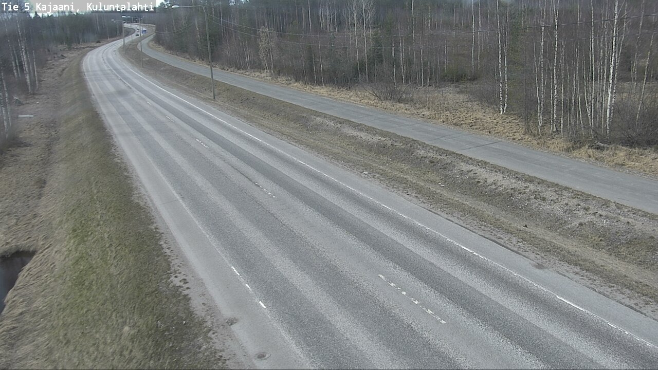 Weather Camera Image Väg 5 Kajaani, Kuluntalahti, Kajaani, Kainuu