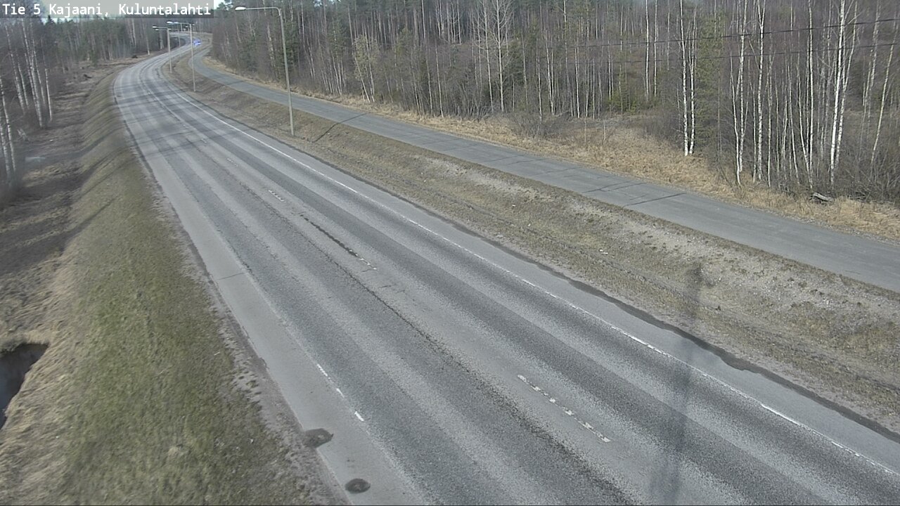 Weather Camera Image Väg 5 Kajaani, Kuluntalahti, Kajaani, Kainuu