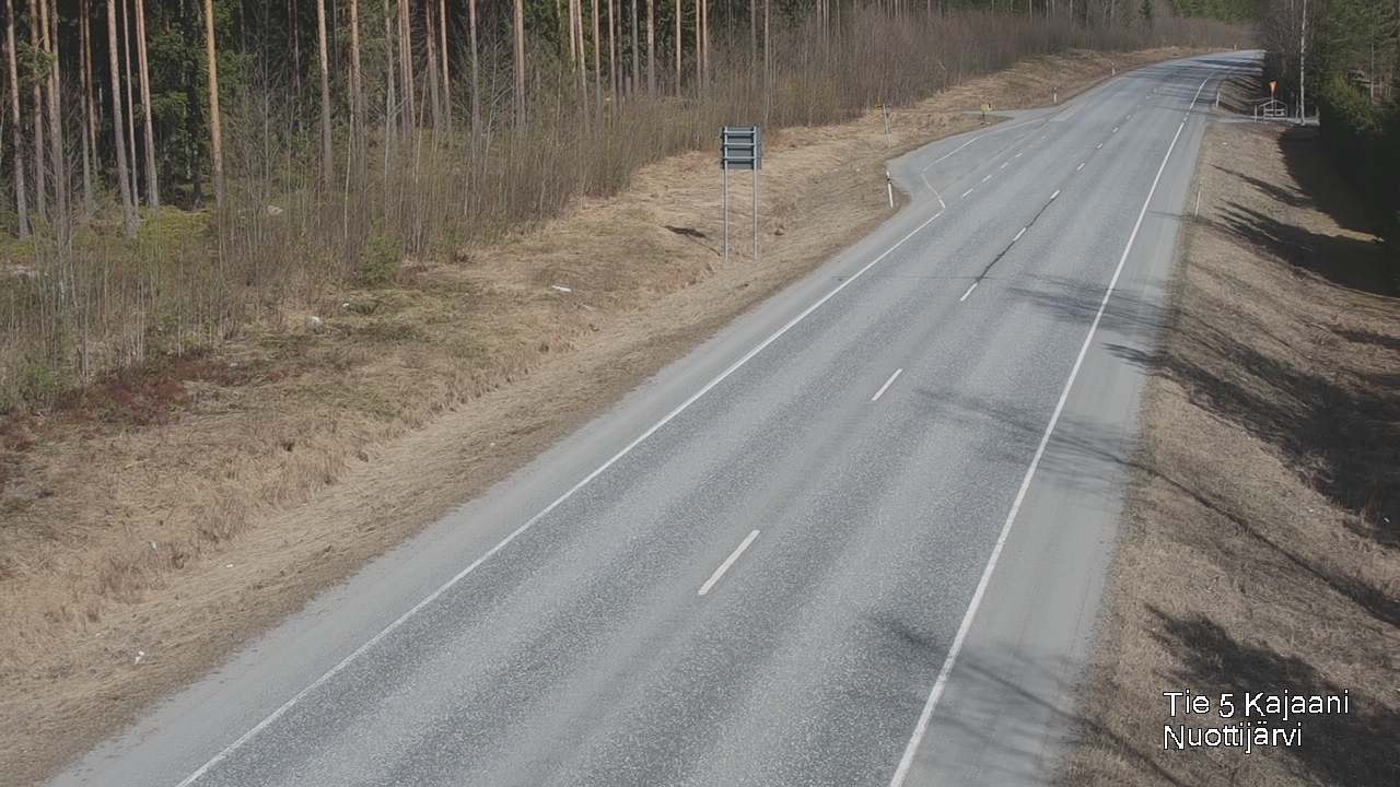 Weather Camera Image Road 5 Kajaani, Nuottijärvi, Kajaani, Kainuu