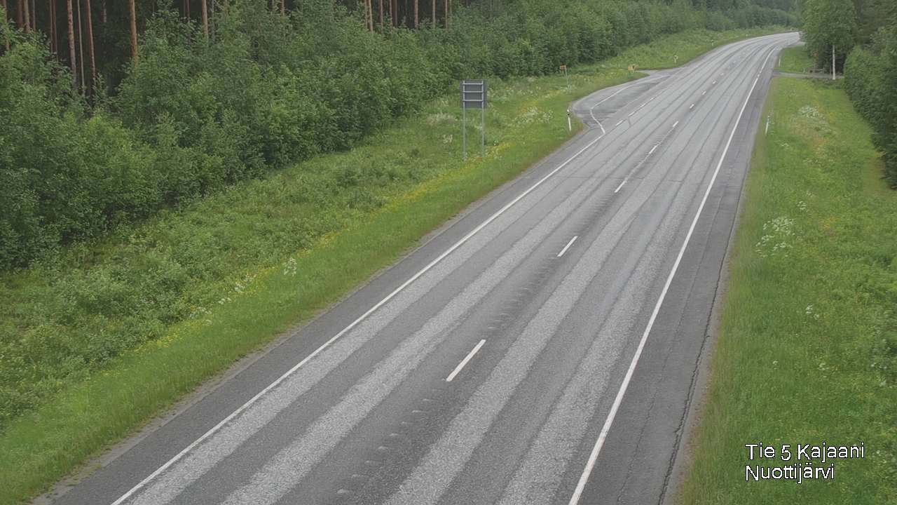 Weather Camera Image Väg 5 Kajaani, Nuottijärvi, Kajaani, Kainuu