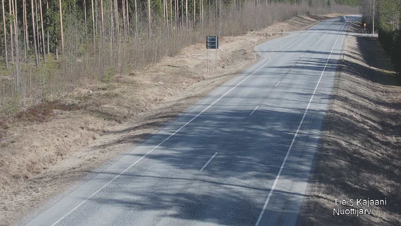 Weather Camera Image Väg 5 Kajaani, Nuottijärvi, Kajaani, Kainuu