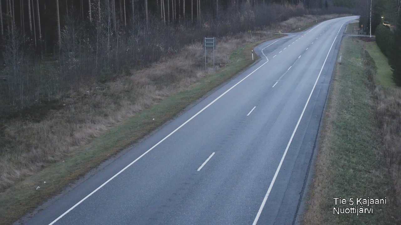 Weather Camera Image Väg 5 Kajaani, Nuottijärvi, Kajaani, Kainuu