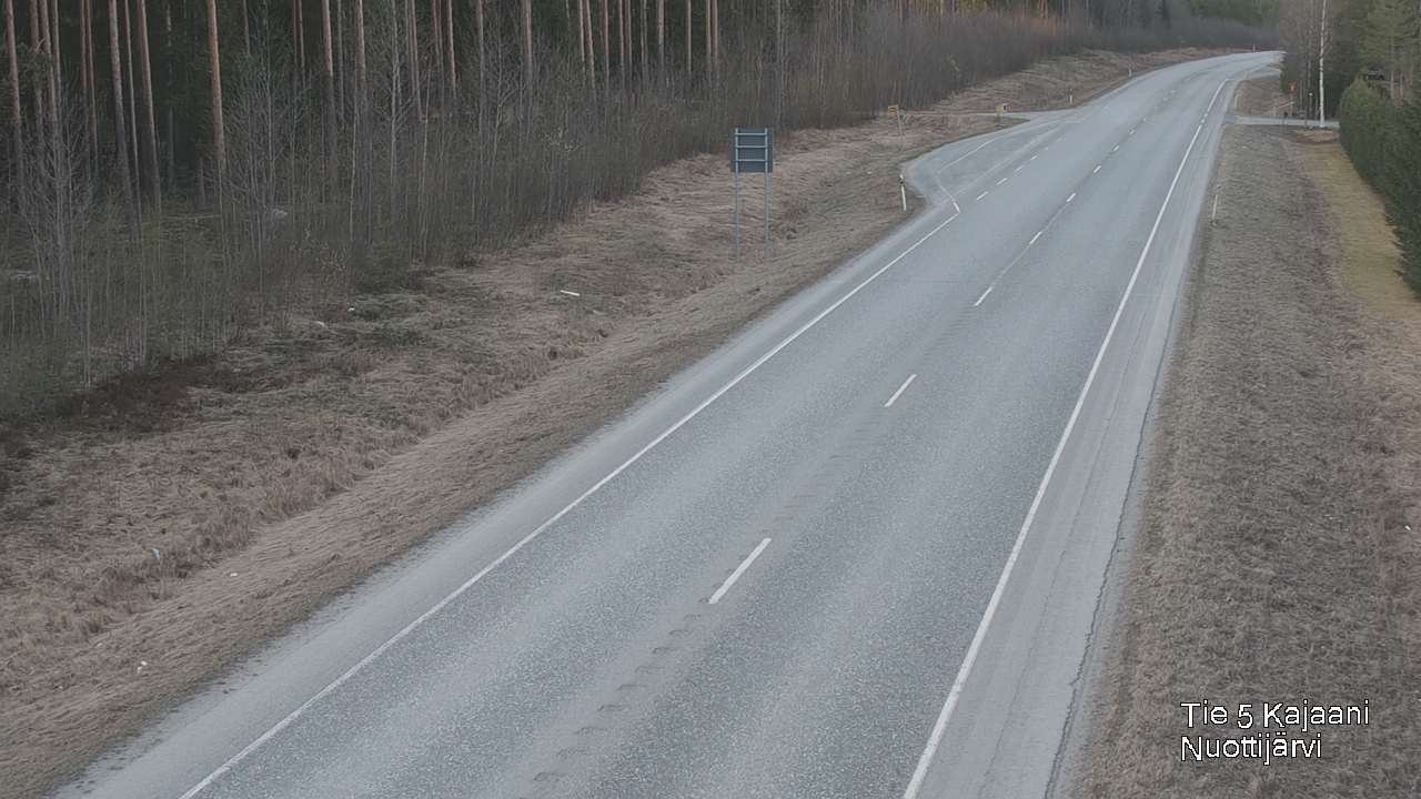 Weather Camera Image Väg 5 Kajaani, Nuottijärvi, Kajaani, Kainuu